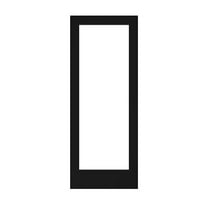 28 in. x 80 in. x 1-3/8 in. Clear Glass 1-Lite Shaker Black Finished Solid Wood Core Interior Door Slab