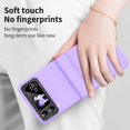 thumbnail image 2 of MonsDirect for 6.7 inch Samsung Galaxy Z Flip 3 5G 2021 Case, Hinge Protection Hard PC Back Shell Anti-Drop Slim Shockproof Full Coverage with Independent Lens Circle for Galaxy Z Flip 3, Purple, 2 of 7