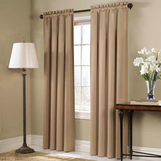 Blackstone 54" X 45" Window Curtain Panel Gold