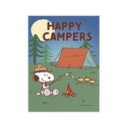 Flagology.com, PEANUTS®, PEANUTS® Happy Camper S'mores – Garden Flag 12.5" x 18", Officially Licensed PEANUTS®, Camping
