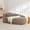 Brown, variant on DRNANLIT Oval Single Lounge Chair with Boucle Fabric, Ergonomic Accent Chair with Matching Pillow for Small Space, Bedroom & Living Room Use, Brown