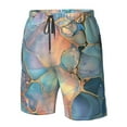 thumbnail image 4 of Balery Pastel Abstract Fluid Art Traje de Baño Estilo Hawaiano para Hombre, Shorts de Secado Rápido con Bolsillos-XX-Large, 4 of 6