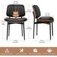 thumbnail image 2 of LainTene Modern Dining Room Chairs Set of 4, Faux Leather and Bentwood Design with Metal Legs, Ideal for Kitchen or Dining Space, 2 of 8