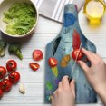 thumbnail image 3 of Colorful Cutting Board, Parasols on Foreground of Dark Cumulus Rain Clouds Windy Stormy Day Shield Image, Tempered Glass Cutting and Serving Board, Wine Bottle Shape, Multicolor, by Ambesonne, 3 of 5