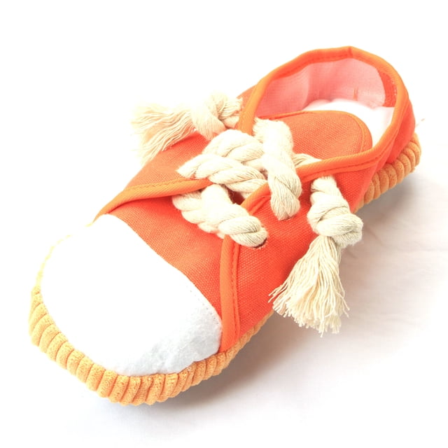 Chaussures pour Animaux de Compagnie Jouet, Simulation de Conception de Toile Réaliste Chaussures pour Animaux de Compagnie Checker Jouet Interaction Vocale Jouet Promouvoir la Santé Buccodentaire Animal de Compagnie Jouet Fournitures pour Chiens