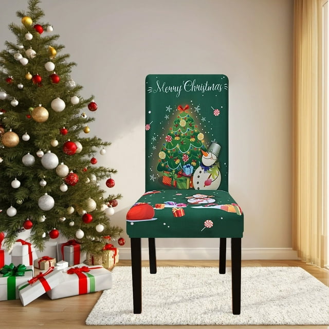 Aodebiao Stretch Dining Chair Covers Washable Elastic Slipcovers Decorative Kitchen Home Decor Protector for Wedding Party Hotel Removable Polyester