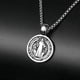thumbnail image 2 of Stainless Steel Saint St Benedict Collar Medal of San Benito Necklace Men Women Spiritual Virgin Mary Pendant Necklace For Men, 2 of 5