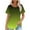 Green, variant on UAMVSH Womens Summer Casual Short Sleeve Pleated Shirts Scoop Neck Loose Tunic Tops Dressy Casual Blouses