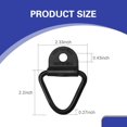 thumbnail image 2 of 4PCS Car V Tie Down Anchor, Metal Rustproof Truck Bed Tie-down Hook Anchor Replacement, Multi-Function Trunk Fixing Rail Rings, for Off-road Vehicles Pickups (Black) -, 2 of 6