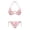Rose Stripe Pattern, variant on HELLHERO Quick Drying Bikini Set for Beach Soft Fabric Plus Size Swimsuits Triangle Halter String 2 Piece Bikini Sets Butterfly Star