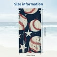 thumbnail image 3 of PHYHOO Baseball Print Pattern Oversized Quick Dry Microfiber Beach Towel Lightweight Sand Free Towel Super Soft &amp; Absorbent for Travel Swimming Sports 30x60in, 3 of 8