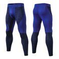 thumbnail image 3 of Bibifish Mens Athletic Pants High Waist Waistband Leggings Compression Fabric 4-Way Stretch Quick Dry high waist Yoga Gym Training Pants, 3 of 3