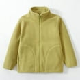 thumbnail image 4 of fatyb Kids Fleece Jacket with Pockets Full Zip Stand Collar Outerwear Casual Warm Coat for Boys Girls, 4 of 5