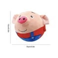 thumbnail image 2 of Usb Rechargeable Dog Plush Toy Singing Talking Bouncing Jump Ball Pet Essential (Red Pig), 2 of 10