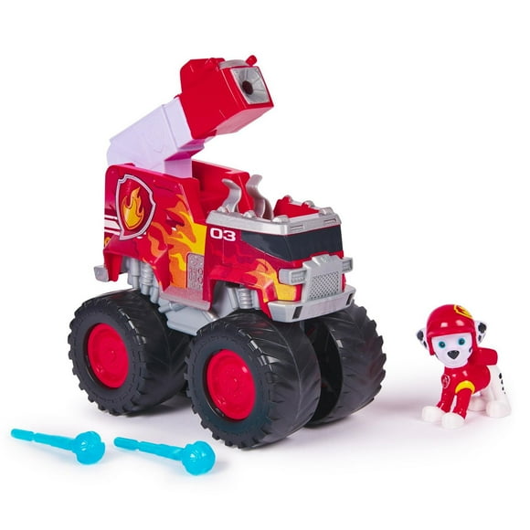 PAW Patrol: Rescue Wheels Marshall’s Firetruck, Toy Truck with Projectile Launcher and Collectible Action Figure, Kids Toys for Boys & Girls Ages 3+, Marshall’s Firetruck