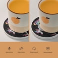 thumbnail image 5 of LNWH Non-Slip Decorative Drink Coasters, Absorbent Uncorn Jump Cartoon Pattern Drink Mats, 6PCS, 5 of 7