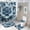Blue and White Floral, variant on Shower Curtain sets and Bath Mat Set, Christmas Candy Canes Pattern Printed on Bathroom Decor Sets with Shower Curtains and Rugs, Great for Master Bath Beach House Modern Home, 72 x 72 inches