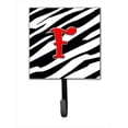 thumbnail image 1 of Carolines Treasures CJ1024-FSH4 Letter F Initial Monogram - Zebra Red Leash Holder Or Key Hook, 1 of 2