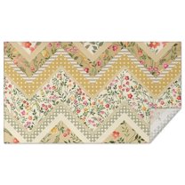 Pioneer Flower Floral Print Pattern Rectangle Tablecloth 60"x102",Waterproof Polyester Rectangle Table Cloth, Wipeable Spillproof Polyester Tablecloth for Dining, Camping, Indoor and Outdoor