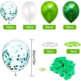 thumbnail image 2 of RV Globos de látex blanco verde, 60 piezas Globo verde oscuro, Globos de confeti, Globo de cumpleaños, para ceremonia Cumpleaños Boda Comunión Fiesta Fiesta Selva Niños Niños brillar  Electrónica, 2 of 5