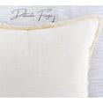 thumbnail image 2 of 16×16 Cream White Decorative Fringe Organic Cotton Throw Pillow Covers Boho Farmhouse Cushion Cover with Tassels Linen Like Textured Accent Pillowcases for Bed Couch Chair Sofa Living Room Set of 2, 2 of 13