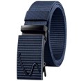 thumbnail image 2 of Ceisia Auto Buckle Woven Canvas Belt Adjustable Outdoor Casual Waist Strap In Multiple Colors Navy L Gift, 2 of 8