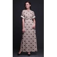 thumbnail image 5 of Bimba Rayon Leaves,Floral & Diamond Geometric Printed Womenâ€™s Long MaxiÂ&nbsp;DressÂ&nbsp;Gown with Side Slit-XXX-Large, 5 of 6