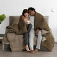 thumbnail image 6 of Bare Home Microfiber 4-Piece Cocoa/Taupe Comforter, Taupe Sheet Set Reversible Bed in a Bag, Twin XL, 6 of 6