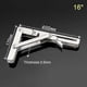 thumbnail image 5 of 2pcs Stainless Steel Folding Stand Table Bracket Shelf Bench 200kg Load Heavy-Yvan, 5 of 5