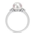 thumbnail image 4 of Everly Women's Cultured Pearl and Cubic Zirconia Sterling Silver Ring, 4 of 7