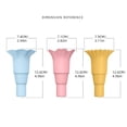 thumbnail image 4 of Hanging Hole Design Cone Rack Full Size Icecream Silica Gel Scalable And Scalable Fold Up Easy To Clean Drip Proof Blue Pink And Yellow 12.6CM Two Sets Of 6, 4 of 9