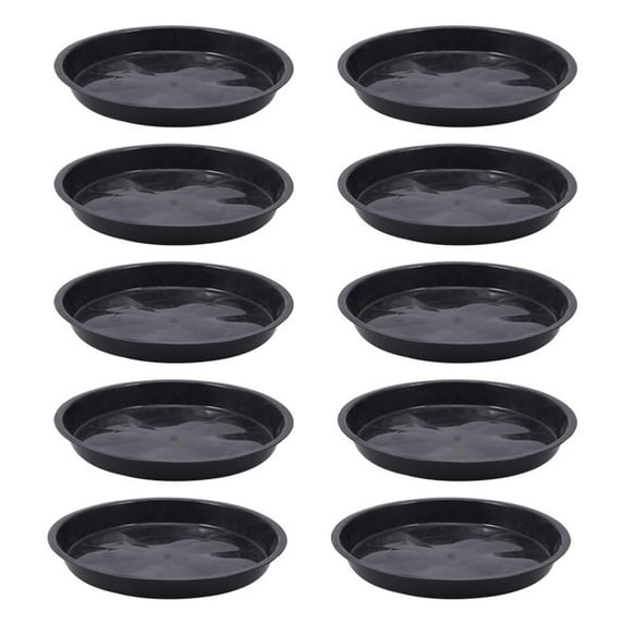 COOLL 10Pcs 10Sizes Plastic Round Shape Home Garden Flower Pot Planter Tray Saucers
