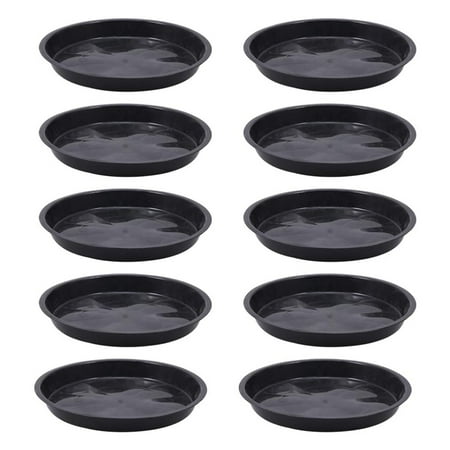 Xyer 10Pcs 10Sizes Plastic Round Shape Home Garden Flower Pot Planter Tray Saucers