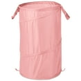 Mainstays Spiral Pop up Hamper Holds up to 2 loads Pink
