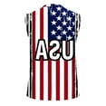 thumbnail image 5 of Cmfcve Men's Patriotic Tank Top Independence Day Printed Pullover Tees Sleeveless V-Neck Fitness Undershirt, 5 of 5