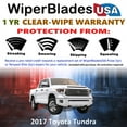 thumbnail image 2 of 2017 Toyota Tundra Beam Wiper Blades Wipers w/1yr Warranty (Set of 2) (WiperBladesUSA), 2 of 5
