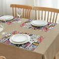 thumbnail image 3 of Pioneer Flower Floral Print Pattern Summer Placemats Table Placemats Set Of 4-Linen Kitchen Washable Placemats Table Mats 12x18 Inch Non-Slip Heat Resistant, 3 of 5