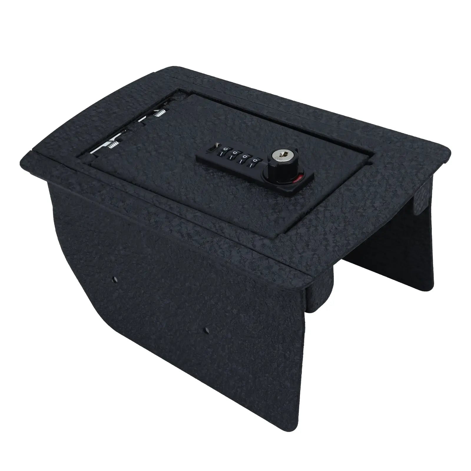 Center Console Gun Safe Vault - WASAI Console Lock Box Compatible with Jeep Grand Cherokee without CD Player 2014-2020, 4 Digit Combination Lock with Key.