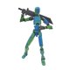thumbnail image 4 of 3D Printed T13 Robot Mobile Doll, Posable Mobile Doll Anime Action Figures Doll, Action Figure Doll Collectibles Gifts for Kids or Fans (Blue), 4 of 6