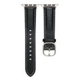 thumbnail image 3 of Fashion Band for Apple Watch 49mm 46mm 45mm 44mm 42mm with Adjustable Stainless Steel Buckle, Lychee Texture PU Leather Strap Slim Band for iWatch Ultra Series 10 9 8 7 6 5 4 SE 3 2 1, Black, 3 of 7