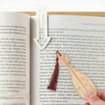 thumbnail image 4 of 8 Pcs 8 Styles Pipa Style Bookmark Pipa Bookmark with Tassels Music Themed Bookmark Wooden Bookmark for Book Lover Teachers' Day Bookmark Gift Beige, 4 of 8