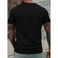 thumbnail image 2 of Camiseta de algodón puro de 220 g de grosor para hombre, estilo boutique del Día de la Independencia, moderna e informal, de manga corta y cuello redondo de algodón puro peinado., 2 of 7