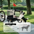 thumbnail image 3 of YLLN 2-in-1 Bike Trailer & Push Cart for Pets - Detachable Bike Hitch & Push Handle Included - All-Terrain Wheels, Quick Release Wheel, Non-Slip Floor, Internal Leash, Holds Up to 88 lbs, Beige, 3 of 6