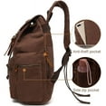 thumbnail image 5 of AUGUR Canvas Vintage Backpack 35L, Large Capacity Travel Laptop Backpack Fits 13–16 Inch, Unisex, 5 of 9