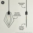 thumbnail image 3 of GE Industrial Round Pendant Light Fixture, Matte Black, 72-inches, 3 of 8