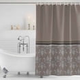 thumbnail image 2 of Boho Brown Flower Shower Curtain Set - Standard 72" x 72" Washable Bathtub Curtain with 12 Hooks, Abstract Bohemia Pesley Floral Waterproof Fabric Stall Shower Curtains for Bathroom/Bathtub Décor, 2 of 6