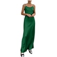 thumbnail image 3 of Sentmoon Spring Maxi Dresses for Women Evening Dresses for Women Solid Color Sleeveless Backless Regular Fit Spaghetti Strap Summer Dresses for Women 2026 S-XXL, 3 of 9
