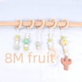 thumbnail image 2 of Colgante de joyería con borlas, colgante de estante de fitness para niños, colgante de cinco piezas de material de hilo de algodón y madera, 2 of 5