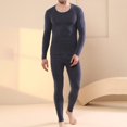 thumbnail image 2 of Youmylove Men Sleepwear Homewear Winter Silk Wool Plush Thickened Thermal Underwear Set With Double Ground Down To Cold Heat Autumn Clothes Pants Loungewear Pajamas Comfy Pjs, 2 of 8
