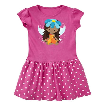 

Inktastic African American Fairy Fairy With Blue Flower Gift Baby Girl Dress